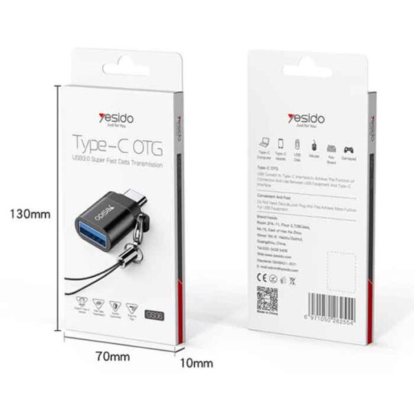 مبدل Type-C به USB OTG یسیدو YESIDO
